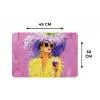 Zonnebril - Vrouw - Jas - Veren Placemat vinyl groot -specs