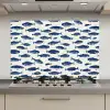 Vissen - Patroon - Blauw - Wit keuken achterwand spatscherm klein 900 -3d_website