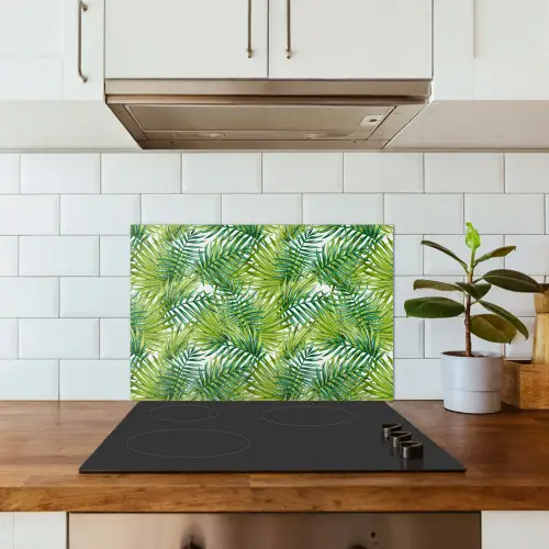 Mosgroen - Bladeren - Overlapping keuken achterwand spatscherm klein 900 -sfeer2
