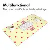 Nice - Stippen - Roze - Geel Muismat XXL klein -ysfeer4_duits