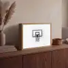 Basketbalbord - Minimalistisch - Zwart Light Box met batterij (Wandlamp) middel -sfeer2