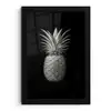 Ananas - Gedetailleerd - Bladeren fotolijst zwart zonder passe partout klein -3d