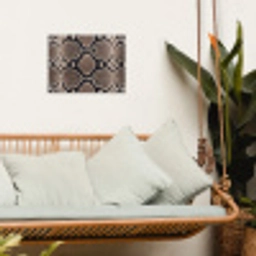 Slangenprint - Python - Bruin tuinposter los doek klein -sfeer7