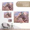 Giraffe - Bloemen - Roze tuinposter los doek klein -Xsfeer9_DE