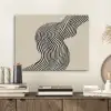 Golvend - Lijnen - Abstract - Silhouet PET vilt klein -sfeer1