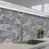 Mandala - Blauw - Patroon keuken achterwand 2 middel 871 -3d_schuin
