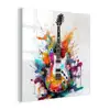 Gitaar - Graffiti - Muziek - Wit plexiglas 5mm klein -z3d