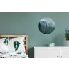 Naaldwoud - Bergen - Mist Wandcirkel aluminium klein -slaapkamer