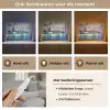 New York - Skyline - Stad - Blauw Light Box met kabel (Tafellamp) klein -USP_lichtkleurNL