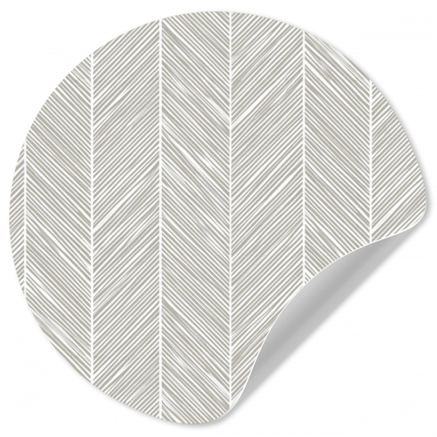 Klassiek - Visgraat - Grijs Wandcirkel behangsticker klein 186 -3d