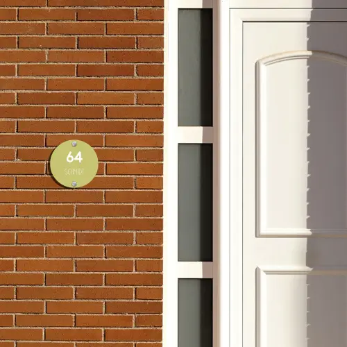 Lichtgroen - Modern Naambord Rond klein -sfeer3-rond-XS