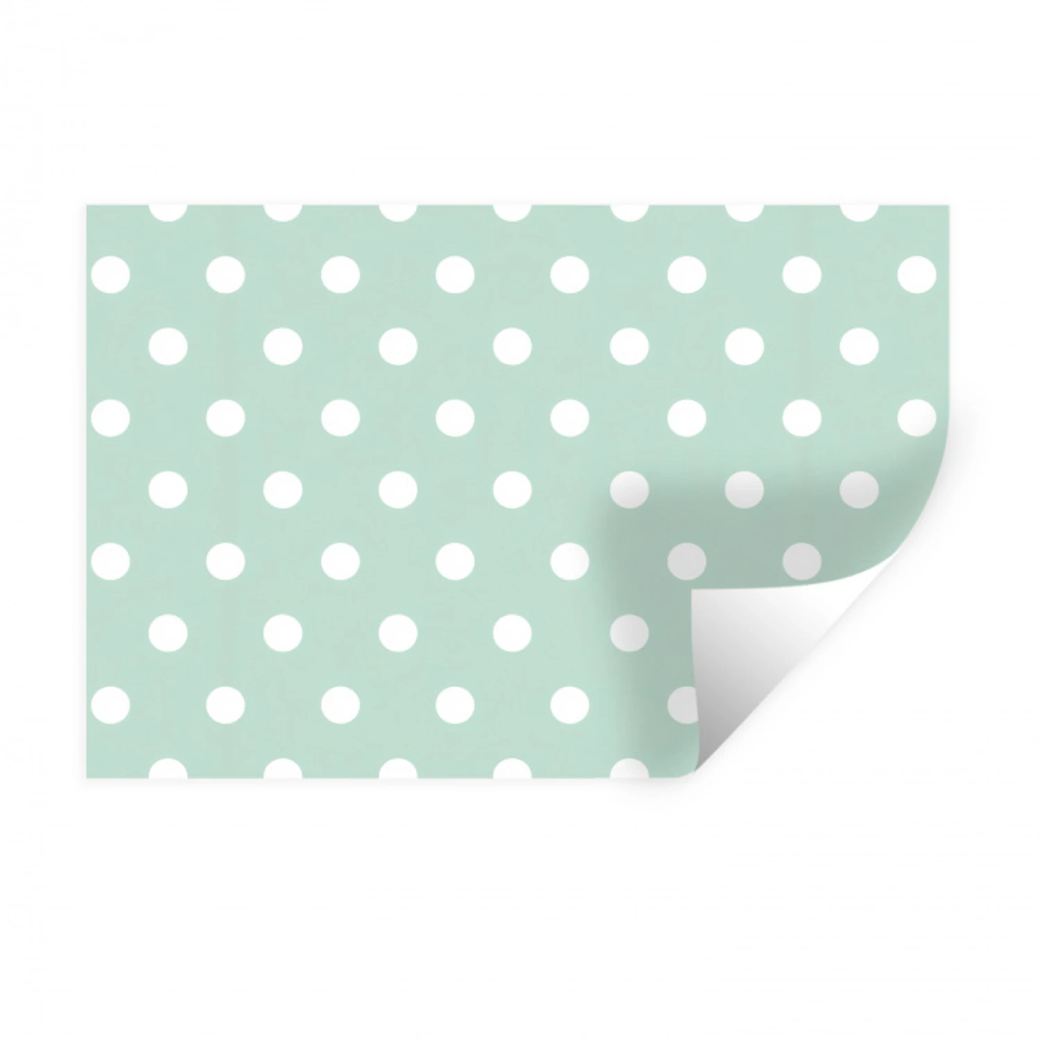 Klassiek - Polka - Groen Muursticker klein 286 -3d