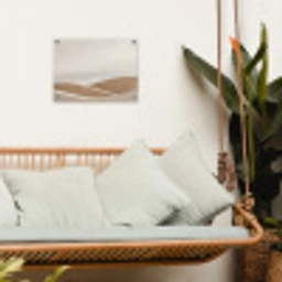Abstract - Golven - Modern - Beige tuinposter los doek klein -sfeer7