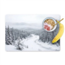 Rivier - Bevroren - Landschap - Winter Placemat vinyl groot -zzzproduct_Kitchenyeah-website