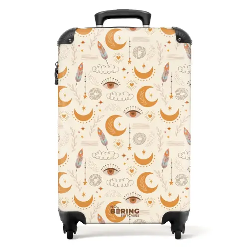 Boho - Maanpatroon NBS - Handbagage koffer - Kinderen Unisex middel -productfoto_recht