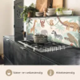 Jungle - Dieren - Groen keuken achterwand 2 middel -usp_NL