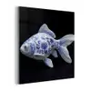 Porselein - Goudvis - Delfts - Blauw plexiglas 5mm klein -z3d