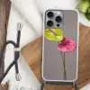 Planten - Anthurium - Groen - Roze Hoesje iPhone 16 Pro Max met koord klein -sfeer4
