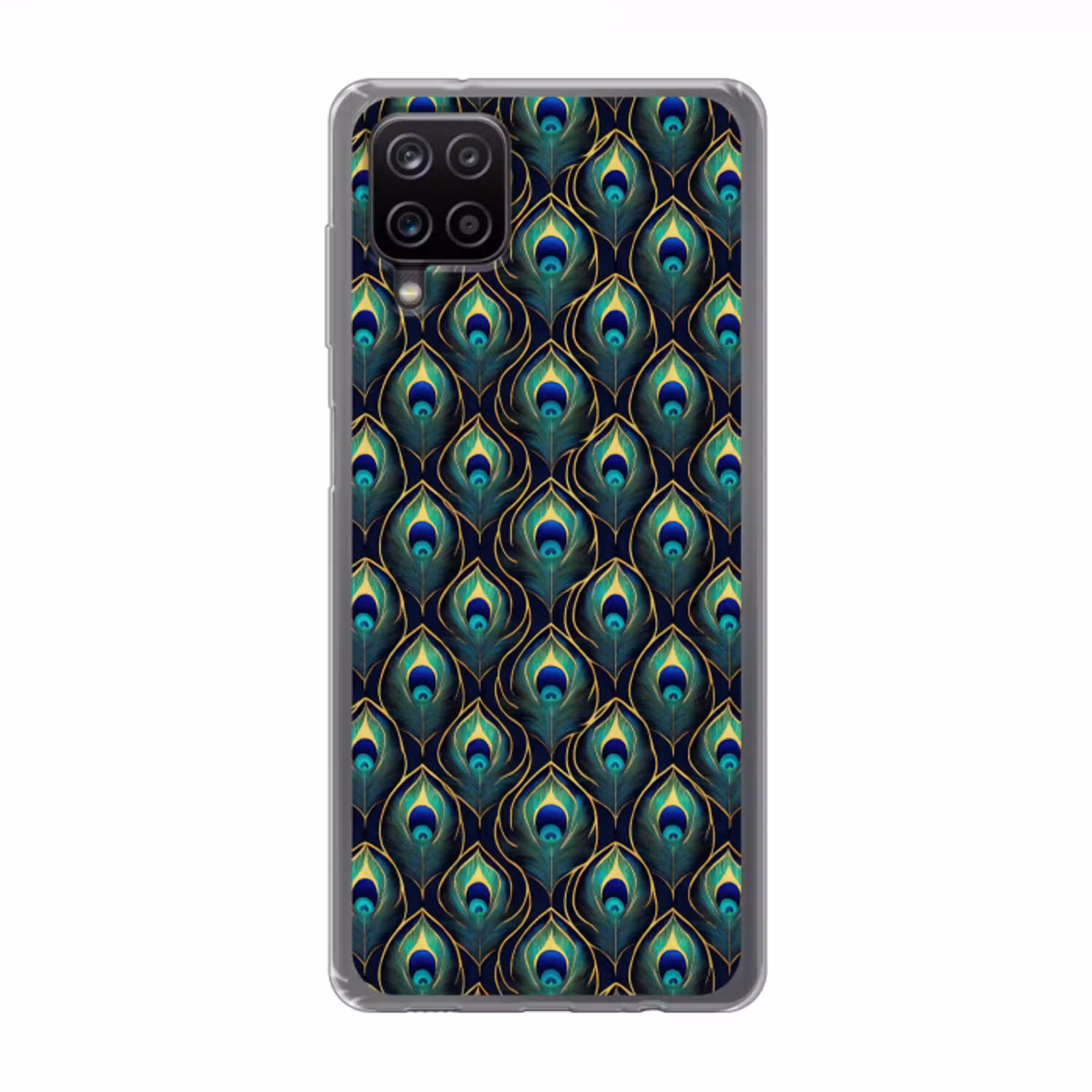 Pauw - Veren - Groen Telefoonhoesje Samsung Galaxy A12 klein 372 -3d