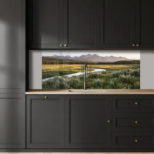 Berglandschap - Rivier - Bos keuken achterwand 2 middel -sfeer1