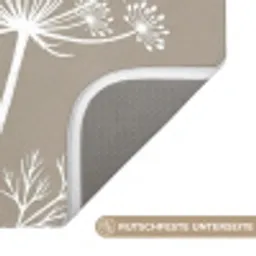 Grafisch - Fluitenkruid - Taupe Badmat klein -USP_AntislipDE