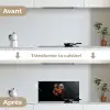 Orchidee - Doorzichtig - Bloem keuken achterwand spatscherm klein -voor_na_FR