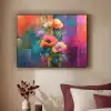 Geometrische kleurvlaken - Modern - Fantasiebloemen Textielframe zwart klein -sfeer1