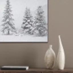 Fijnsparren - Sneeuw - Winter - Landschap - Stilte PET vilt klein -sfeer6_closeup