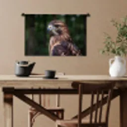 Buizerd - Roofvogel - Natuur - Bruin Wandkleed katoen klein -sfeer6