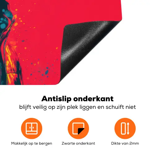Zonnebril - Schedel - Jas - Rood Inductie beschermer vinyl 3mm klein -zzzzzzz-td-onderkant