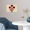 Bloemen - Bladeren - Rood - Minimalistisch poster papier klein -sfeer3