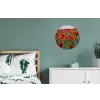 Bloemen - Klaprozen - Natuur - Rood Wandcirkel aluminium klein -slaapkamer