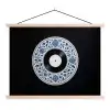 Vinyl - LP - Delfts Blauw - Muziek textielposter latten blank klein -3d