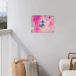 Discobal - Pink - Verf tuinposter los doek klein -sfeer8