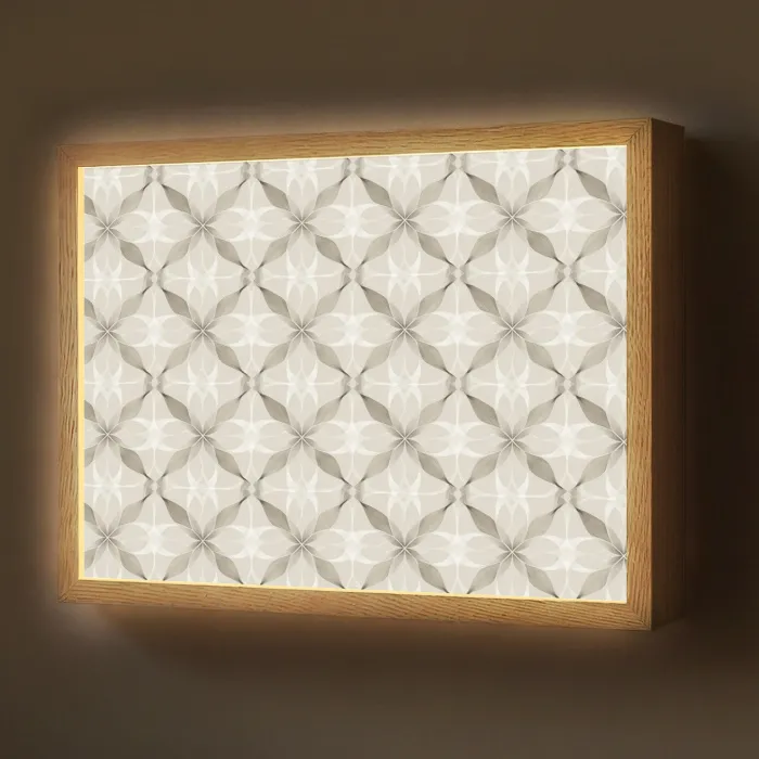 Grafisch - Patroon - Grijs Light Box met batterij (Wandlamp) middel 907 -z3d_website