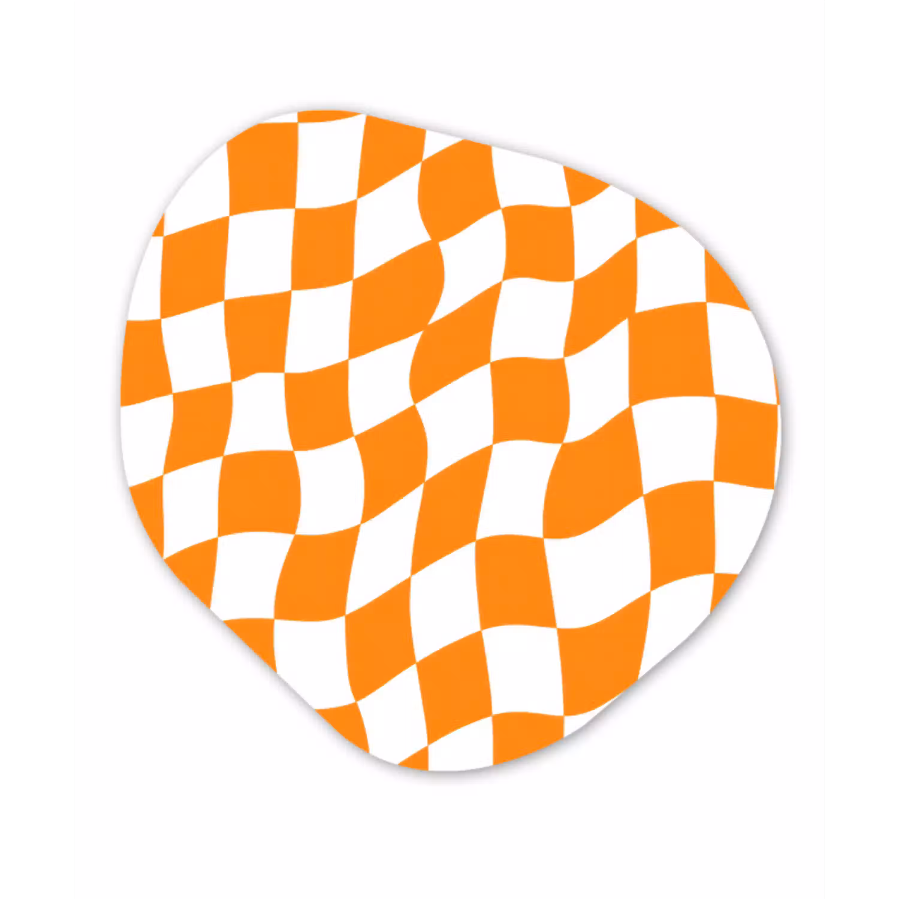Golvend - Patroon - Oranje Wandcirkel Organisch Forex 3mm klein 629 -3d