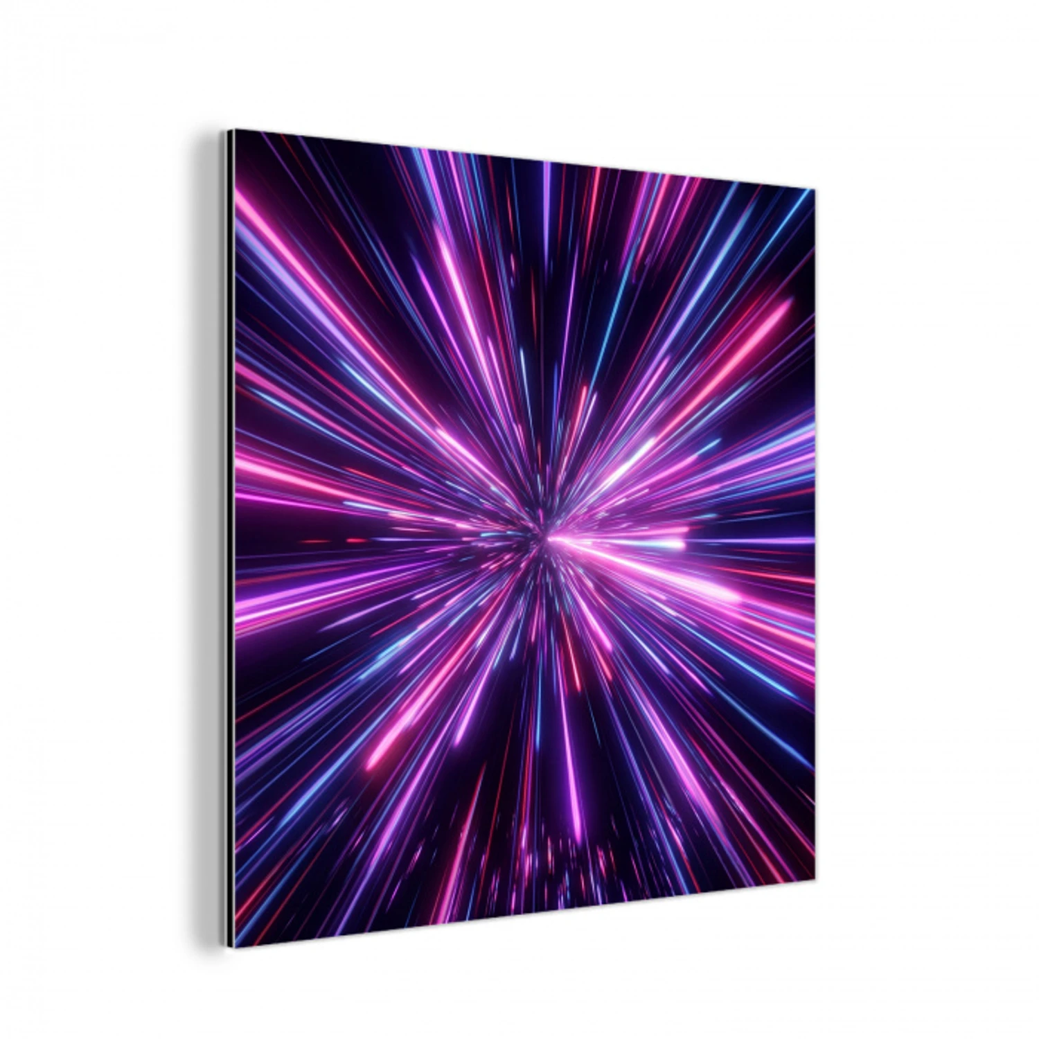 Lichtsnelheid - Ruimte - Roze - Paars aluminium wit klein -3d