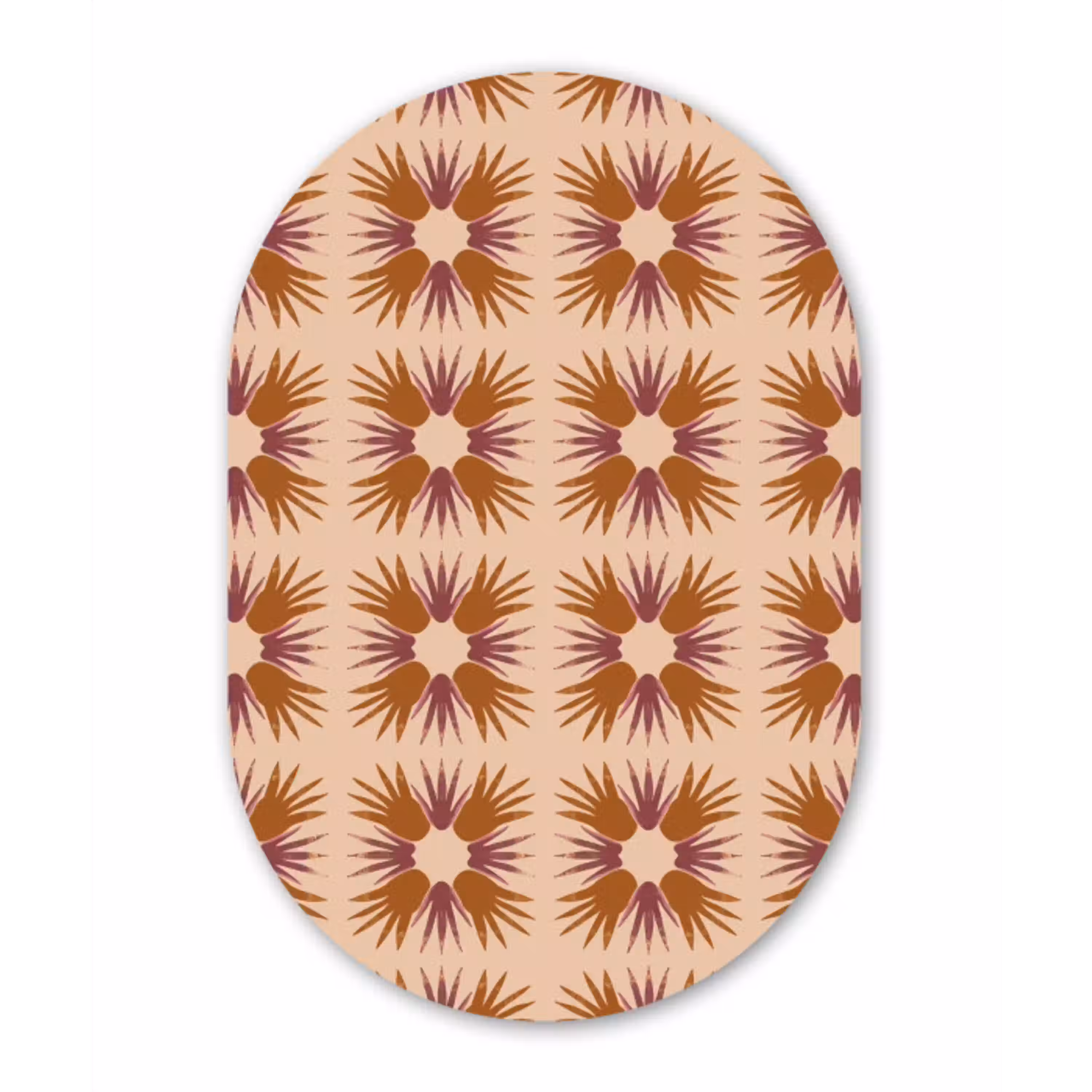 Ornament - Patroon - Oker Wandcirkel Ovaal Aluminium middel 839 -3d