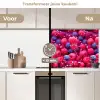 Frambozen - Bessen - Roze - Blauw keuken achterwand 2 middel 871 -voor-na2_NL