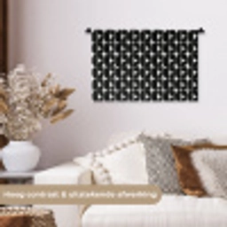 Modern - Geometrisch - Zwart Wandkleed katoen klein 269 -sfeer1
