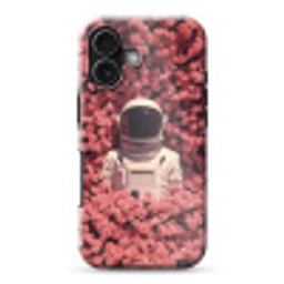 Bloemen - Roze - Astronaut Toughcase MagSafe Apple iPhone 17 klein -3d