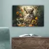 Uil - Vogels - Bloemen - Natuur canvas 2cm klein -sfeer4
