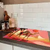 Kameel - Pyramides - Rode zon Inductie beschermer vinyl 3mm klein -sfeer3