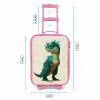 Gehoornde dino met scherpe blik Kinderkoffer - Roze klein -productfoto_formaten