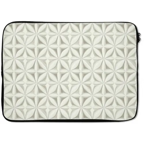 Abstract - Structuur - Grijs - Wit laptophoes neopreen klein 279 -zkaufland3dotto