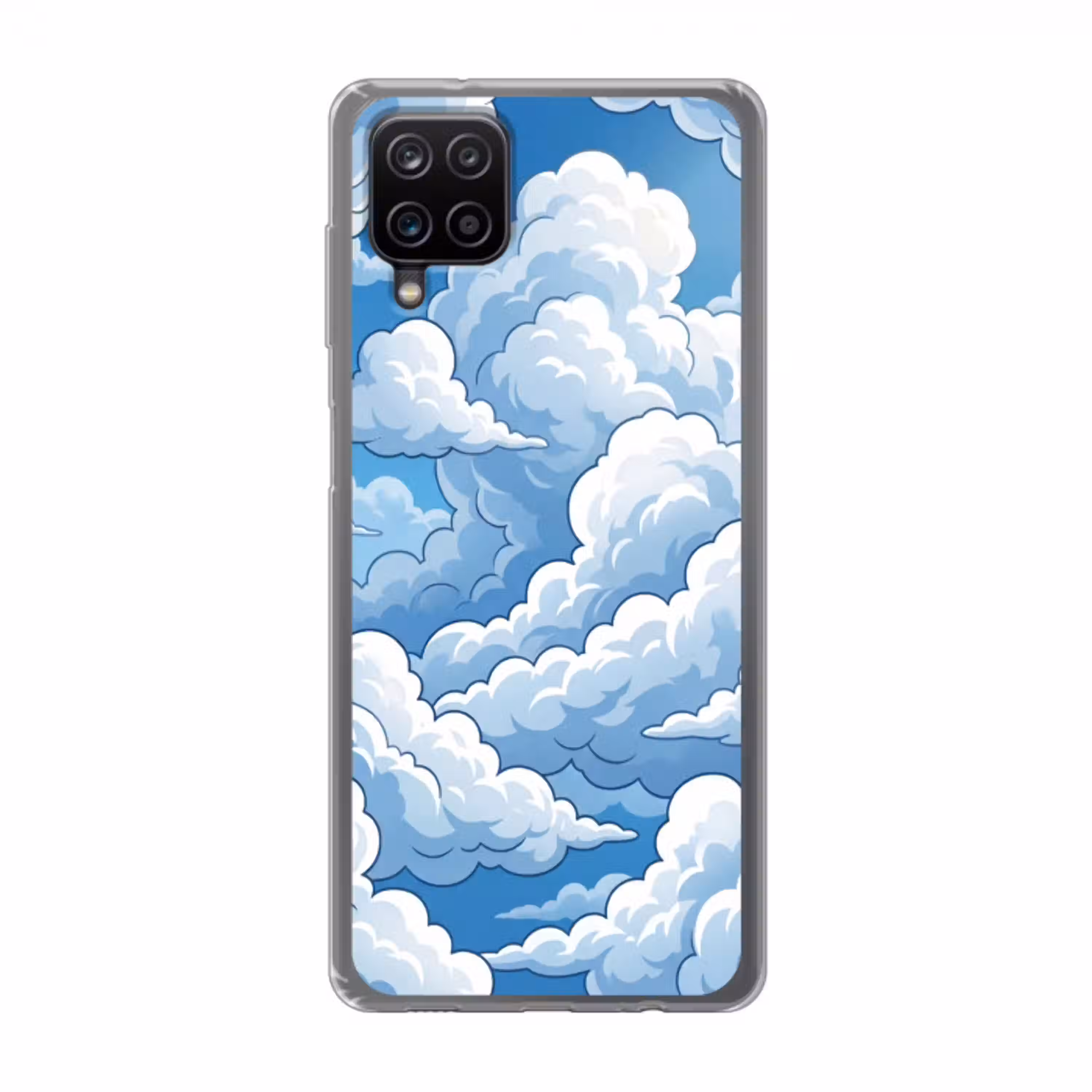 Wolken - Hemel - Abstract - Wit Telefoonhoesje Samsung Galaxy A12 klein -3d