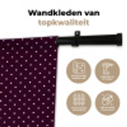 Stippen - Modern - Paars Wandkleed katoen klein 269 -sfeer2