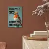 Roodborstje - Vogel - Blauw - Decoratie aluminium wit klein -sfeer4
