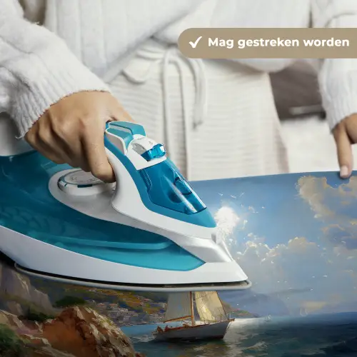 Zeilschip - Zee - Rotsen - Wolken Wandkleed katoen klein -sfeer9