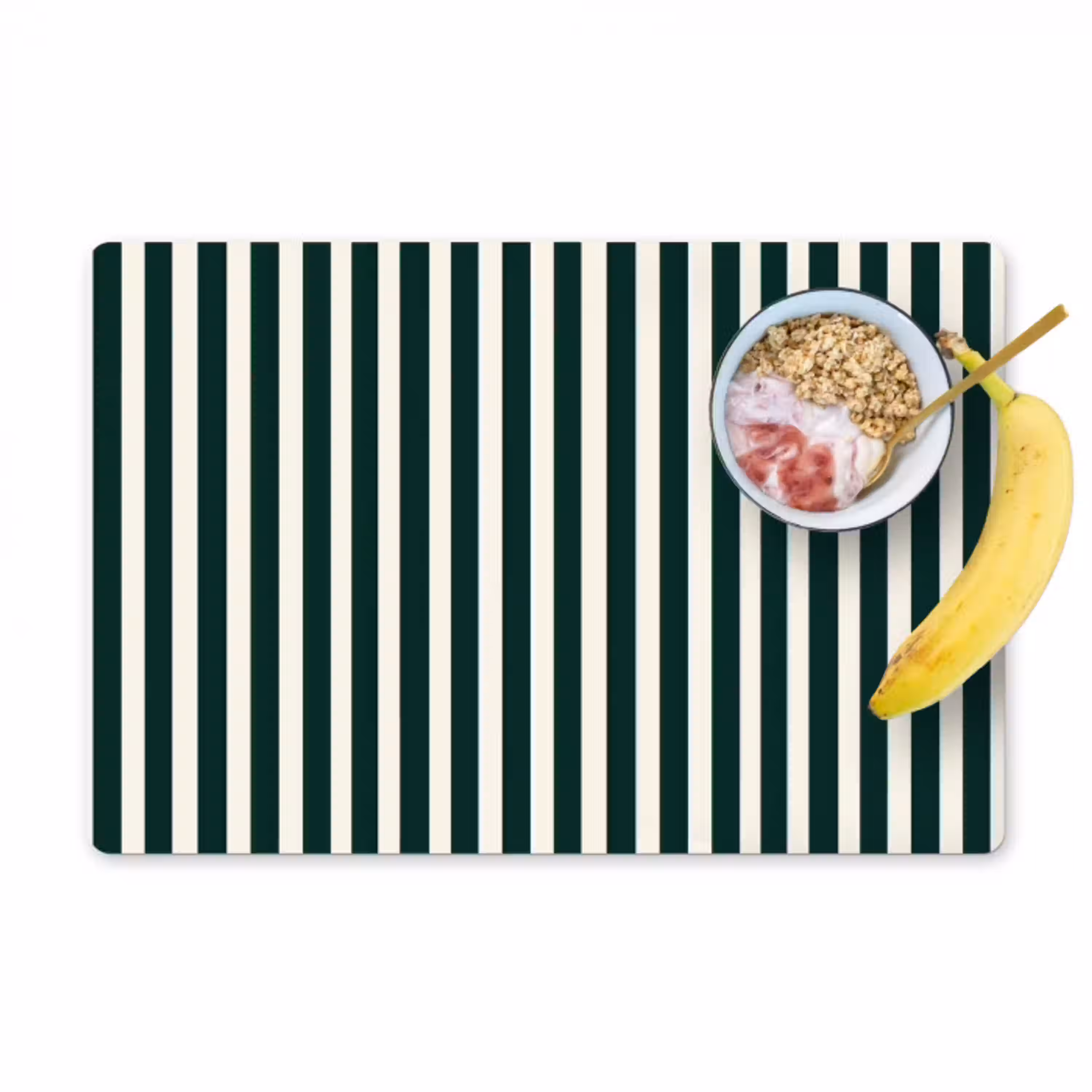 Strepen - Klassiek - Groen Placemat vinyl groot 368 -zzzproduct_Kitchenyeah-website